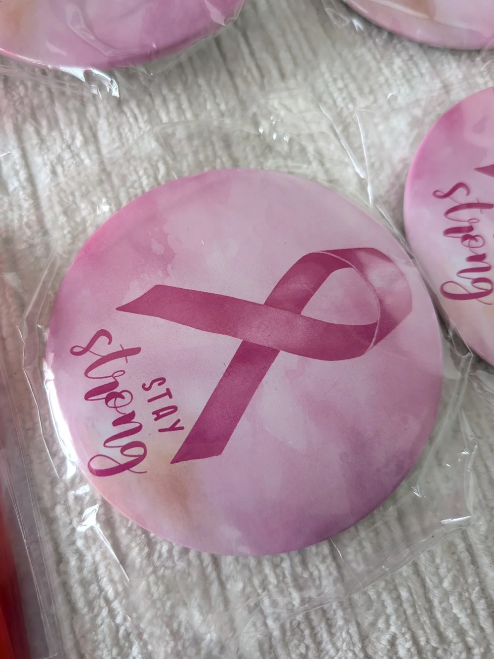 Pink Ribbon Breast Cancer Mirrors 10pk Individually Wrapped With Cards And Bags